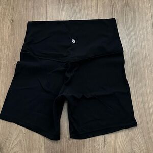lululemon athletica black align 6inch biker shorts